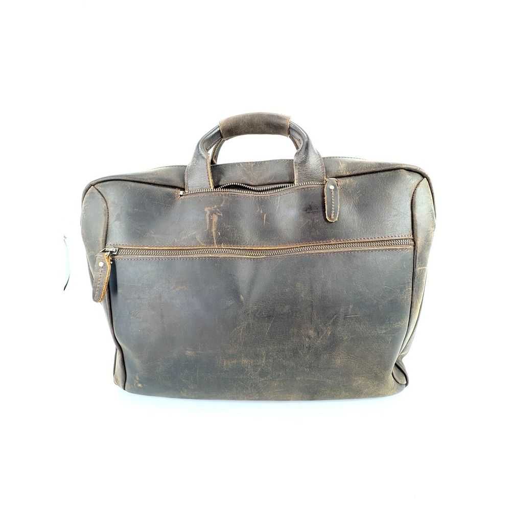 TIDING Genuine Leather Briefcase Brown Backpack Convertible